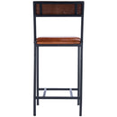 Lazarus 27 in. Seat Height Leather and Metal Counter Stool by Butler Specialty Company