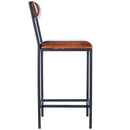 Lazarus 27 in. Seat Height Leather and Metal Counter Stool by Butler Specialty Company
