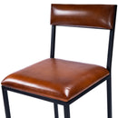 Lazarus 27 in. Seat Height Leather and Metal Counter Stool by Butler Specialty Company