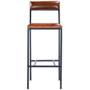 Lazarus 31.5 in. Seat Height Leather and Metal Bar Stool by Butler Specialty Company