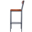 Lazarus 31.5 in. Seat Height Leather and Metal Bar Stool by Butler Specialty Company