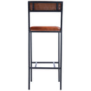 Lazarus 31.5 in. Seat Height Leather and Metal Bar Stool by Butler Specialty Company