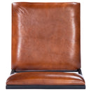 Lazarus 31.5 in. Seat Height Leather and Metal Bar Stool by Butler Specialty Company