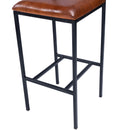 Lazarus 31.5 in. Seat Height Leather and Metal Bar Stool by Butler Specialty Company