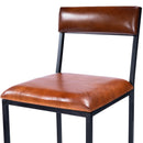 Lazarus 31.5 in. Seat Height Leather and Metal Bar Stool by Butler Specialty Company