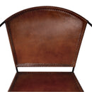 Milo 16.5 in. Seat Height Leather and Iron Orbital Shaped Accent Chair by Butler Specialty Company