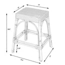Robias 24.5 in. Seat Height Rectangular Rattan Backless Counter Stool with Footrest by Butler Specialty Company