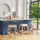 Robias 24.5 in. Seat Height Rectangular Rattan Backless Counter Stool with Footrest by Butler Specialty Company