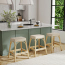 Robias 24.5 in. Seat Height Rectangular Rattan Backless Counter Stool with Footrest by Butler Specialty Company