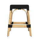 Robias 24.5 in. Seat Height Rectangular Rattan Backless Counter Stool with Footrest by Butler Specialty Company
