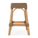 Robias 24.5 in. Seat Height Rectangular Rattan and Mendong Grass Counter Stool by Butler Specialty Company