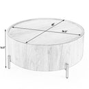 Tori 40 in. W Round Wood Modern Coffee Table by Butler Specialty Company