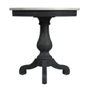 Danielle 24 in. W Round Marble and Wood Pedestal Side Table by Butler Specialty Company