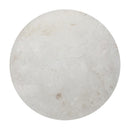 Danielle 24 in. W Round Marble and Wood Pedestal Side Table by Butler Specialty Company