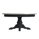 Danielle 38 in. W Round Marble and Wood Pedestal Coffee Table by Butler Specialty Company