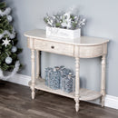 Danielle 40 in. W Rectangular Marble and Wood 1 Drawer Console Table with Lower Open Shelf by Butler Specialty Company