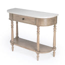 Danielle 40 in. W Rectangular Marble and Wood 1 Drawer Console Table with Lower Open Shelf by Butler Specialty Company