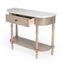 Danielle 40 in. W Rectangular Marble and Wood 1 Drawer Console Table with Lower Open Shelf by Butler Specialty Company