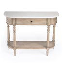 Danielle 40 in. W Rectangular Marble and Wood 1 Drawer Console Table with Lower Open Shelf by Butler Specialty Company