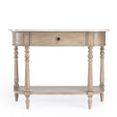 Danielle 40 in. W Rectangular Marble and Wood 1 Drawer Console Table with Lower Open Shelf by Butler Specialty Company