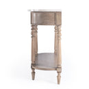 Danielle 40 in. W Rectangular Marble and Wood 1 Drawer Console Table with Lower Open Shelf by Butler Specialty Company