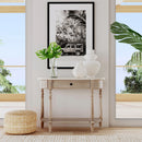 Danielle 40 in. W Rectangular Marble and Wood 1 Drawer Console Table with Lower Open Shelf by Butler Specialty Company