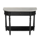 Danielle 40 in. W Rectangular Marble and Wood 1 Drawer Console Table with Lower Open Shelf by Butler Specialty Company