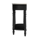 Danielle 40 in. W Rectangular Marble and Wood 1 Drawer Console Table with Lower Open Shelf by Butler Specialty Company