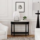 Danielle 40 in. W Rectangular Marble and Wood 1 Drawer Console Table with Lower Open Shelf by Butler Specialty Company