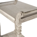 Danielle 30 in. W Rectangular Marble and Wood 2 Tier Mobile Bar Cart by Butler Specialty Company