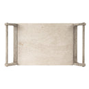 Danielle 30 in. W Rectangular Marble and Wood 2 Tier Mobile Bar Cart by Butler Specialty Company