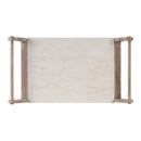 Danielle 30 in. W Rectangular Marble and Wood 2 Tier Mobile Bar Cart by Butler Specialty Company
