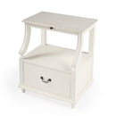 Mabel 24 in. W Rectangular Marble and Wood 1 Drawer Nightstand with Top Open Shelf by Butler Specialty Company