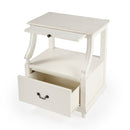 Mabel 24 in. W Rectangular Marble and Wood 1 Drawer Nightstand with Top Open Shelf by Butler Specialty Company