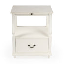 Mabel 24 in. W Rectangular Marble and Wood 1 Drawer Nightstand with Top Open Shelf by Butler Specialty Company