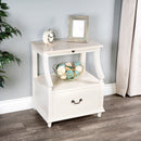 Mabel 24 in. W Rectangular Marble and Wood 1 Drawer Nightstand with Top Open Shelf by Butler Specialty Company
