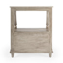 Mabel 24 in. W Rectangular Marble and Wood 1 Drawer Nightstand with Top Open Shelf by Butler Specialty Company