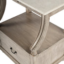 Mabel 24 in. W Rectangular Marble and Wood 1 Drawer Nightstand with Top Open Shelf by Butler Specialty Company