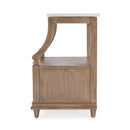 Mabel 24 in. W Rectangular Marble and Wood 1 Drawer Nightstand with Top Open Shelf by Butler Specialty Company