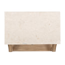 Mabel 24 in. W Rectangular Marble and Wood 1 Drawer Nightstand with Top Open Shelf by Butler Specialty Company