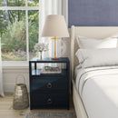 Lark 21 in. W Wood 2 Drawer Nightstand with Open Storage Shelf by Butler Specialty Company