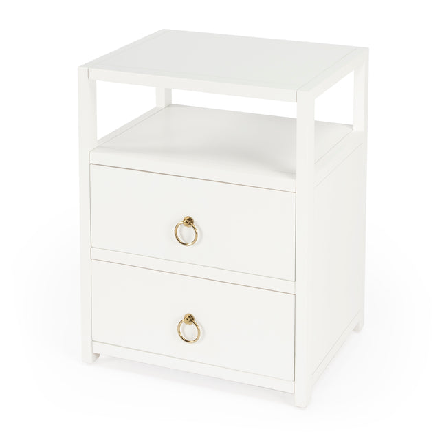 Lark 21 in. W Wood 2 Drawer Nightstand with Open Storage Shelf by Butler Specialty Company