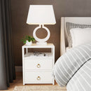 Lark 21 in. W Wood 2 Drawer Nightstand with Open Storage Shelf by Butler Specialty Company