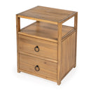 Lark 21 in. W Wood 2 Drawer Nightstand with Open Storage Shelf by Butler Specialty Company