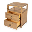 Lark 21 in. W Wood 2 Drawer Nightstand with Open Storage Shelf by Butler Specialty Company