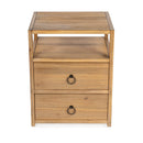 Lark 21 in. W Wood 2 Drawer Nightstand with Open Storage Shelf by Butler Specialty Company