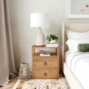 Lark 21 in. W Wood 2 Drawer Nightstand with Open Storage Shelf by Butler Specialty Company