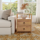 Lark 21 in. W Wood 2 Drawer Nightstand with Open Storage Shelf by Butler Specialty Company
