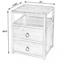 Lark 21 in. W Wood 2 Drawer Nightstand with Open Storage Shelf by Butler Specialty Company