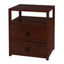 Lark 21 in. W Wood 2 Drawer Nightstand with Open Storage Shelf by Butler Specialty Company